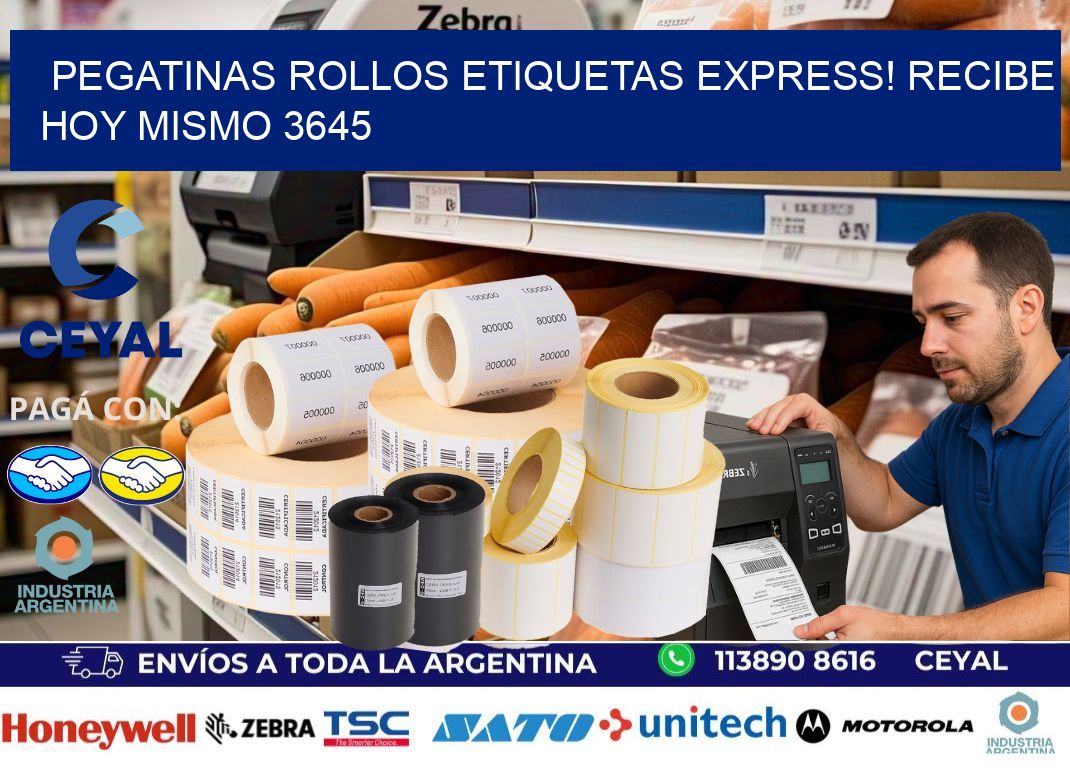 Pegatinas rollos etiquetas Express! Recibe Hoy Mismo 3645