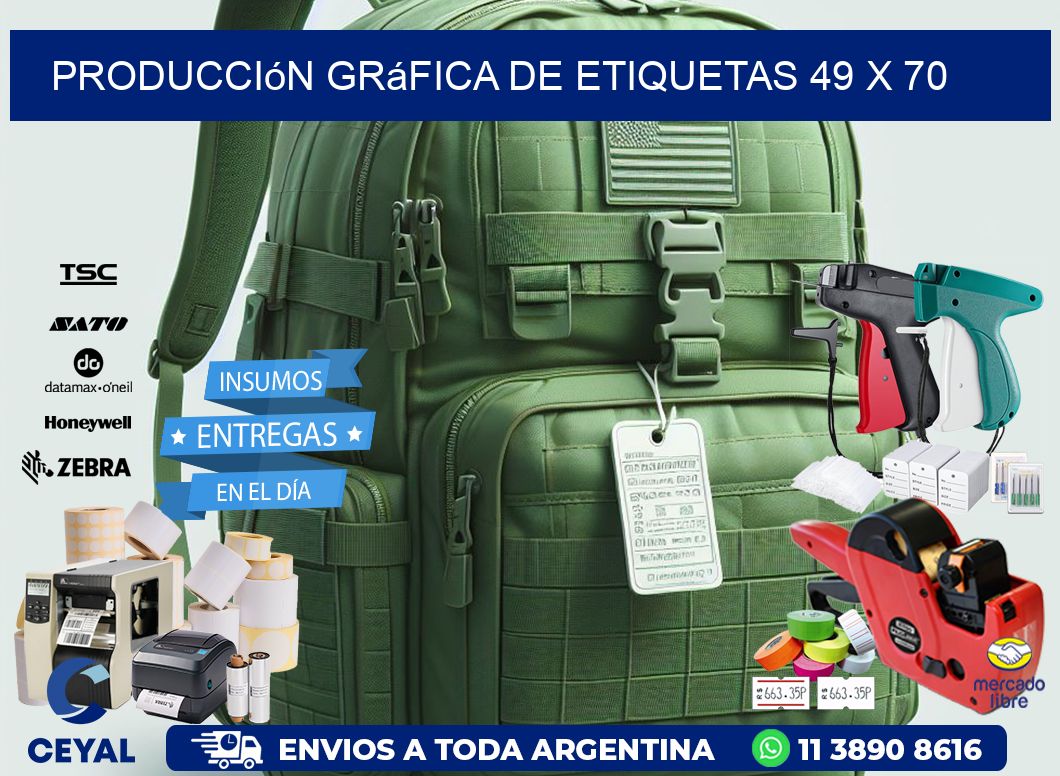 Producción gráfica de etiquetas 49 x 70