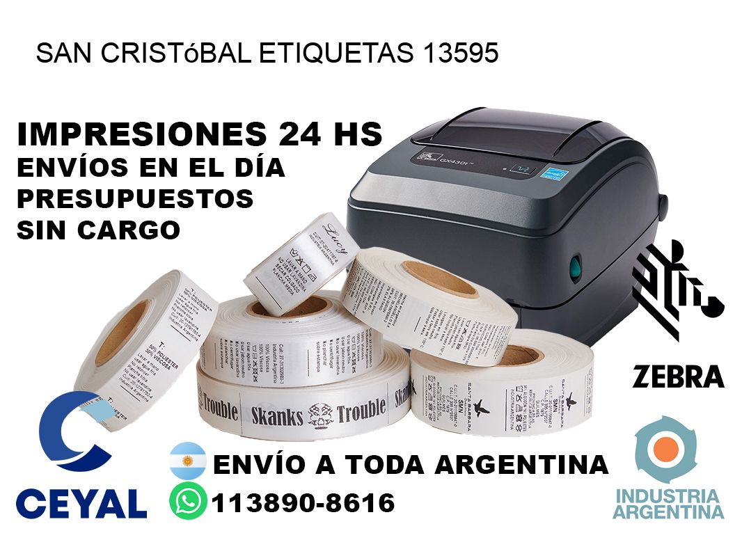 San Cristóbal etiquetas 13595
