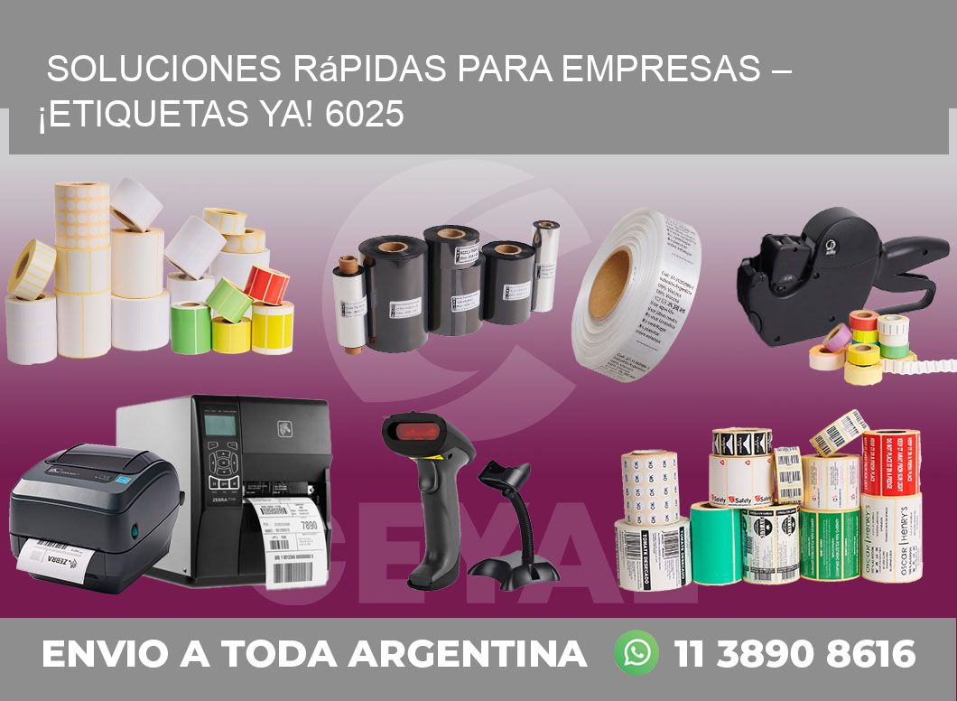Soluciones Rápidas para Empresas – ¡Etiquetas Ya! 6025