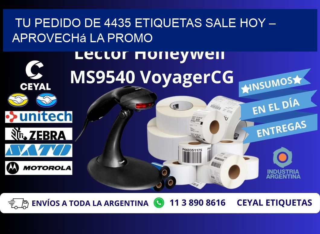 Tu Pedido de 4435 etiquetas Sale Hoy – Aprovechá la Promo