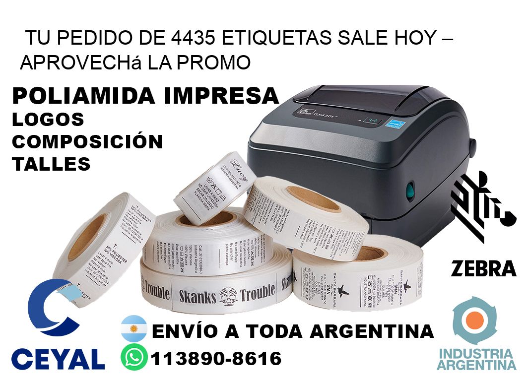 Tu Pedido de 4435 etiquetas Sale Hoy – Aprovechá la Promo