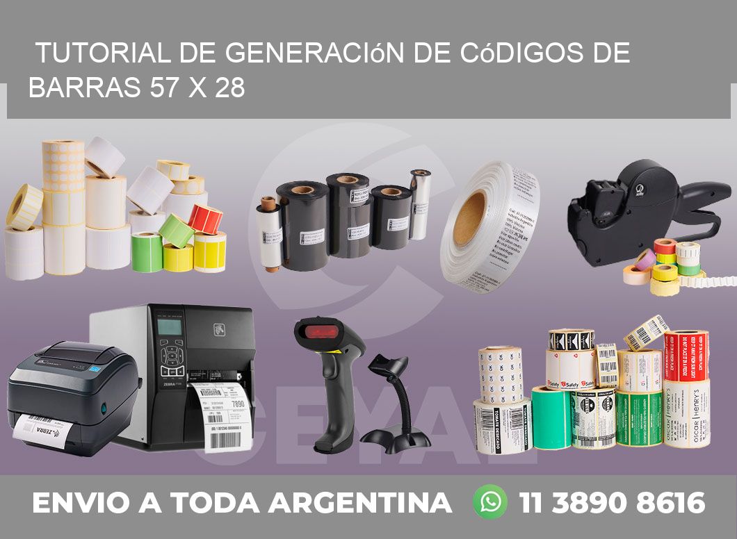 Tutorial de Generación de Códigos de Barras 57 x 28