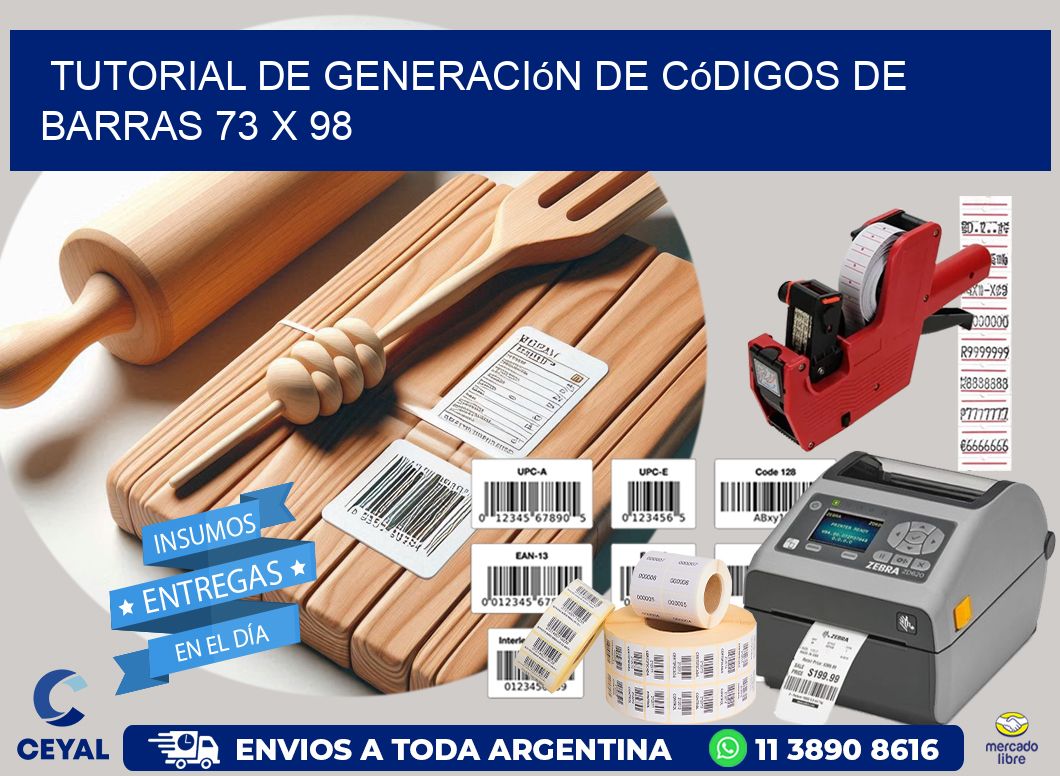 Tutorial de Generación de Códigos de Barras 73 x 98