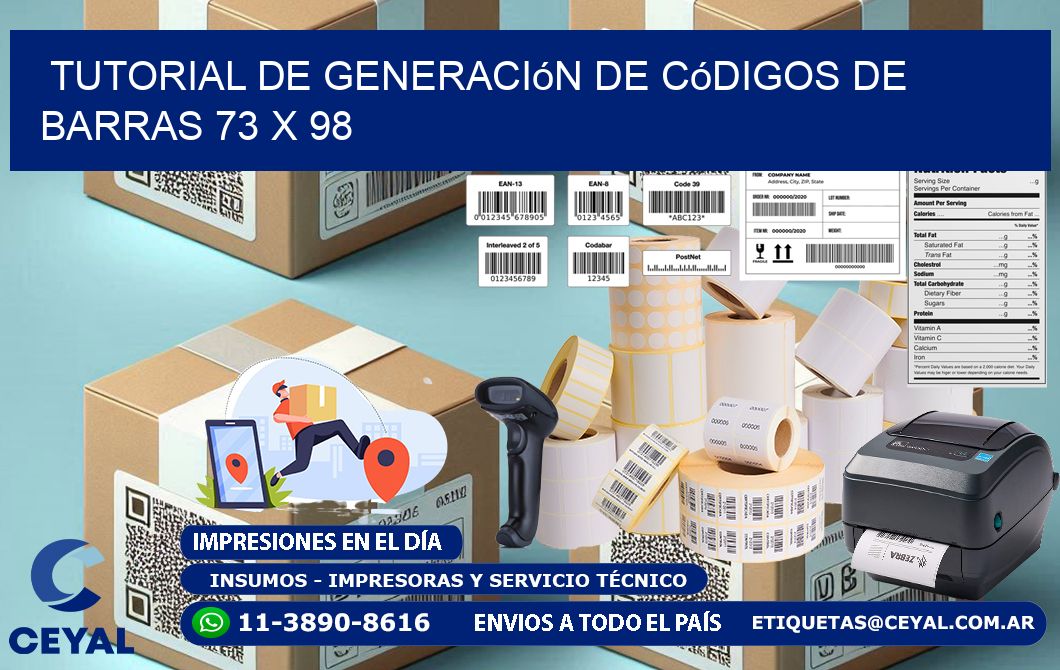 Tutorial de Generación de Códigos de Barras 73 x 98