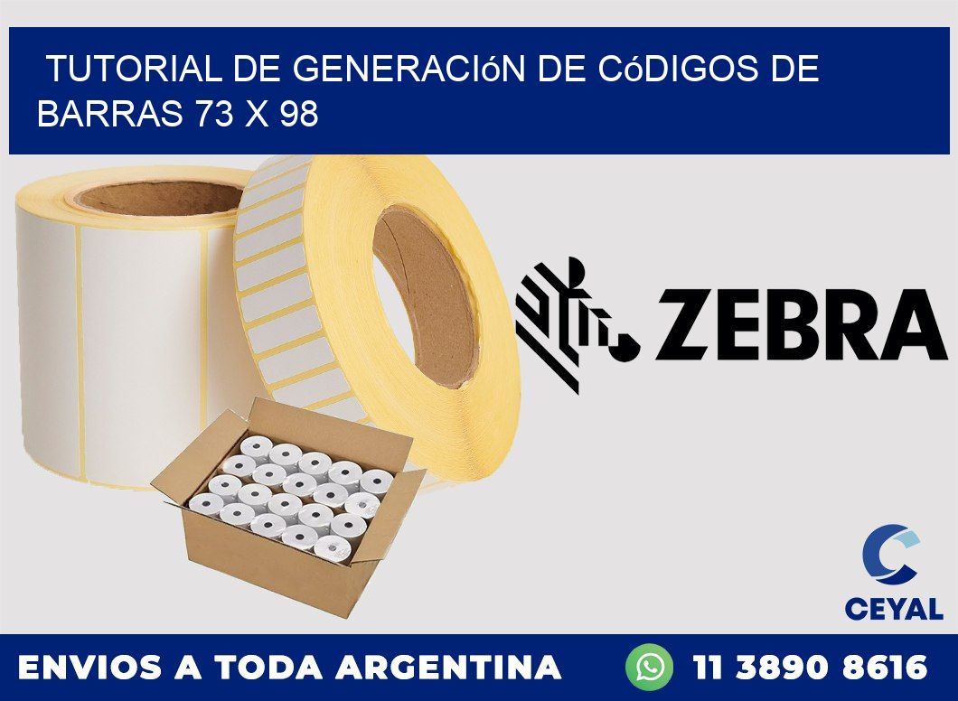 Tutorial de Generación de Códigos de Barras 73 x 98