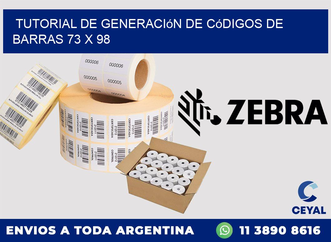 Tutorial de Generación de Códigos de Barras 73 x 98