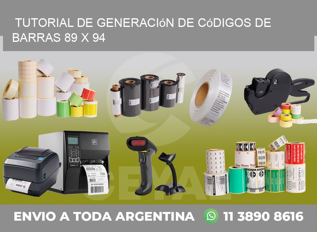 Tutorial de Generación de Códigos de Barras 89 x 94