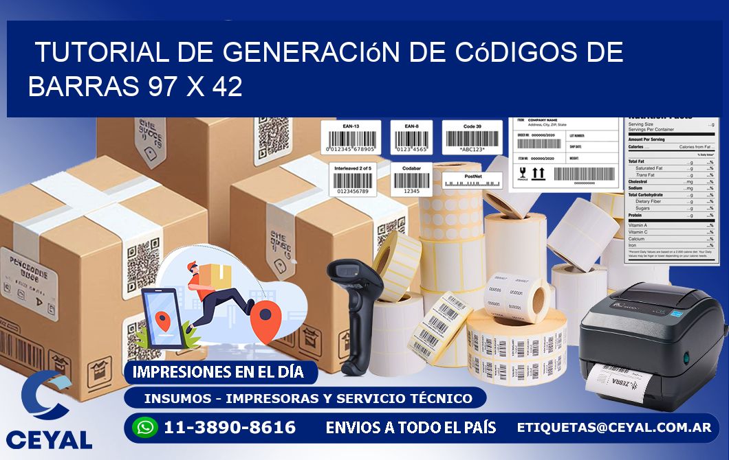 Tutorial de Generación de Códigos de Barras 97 x 42