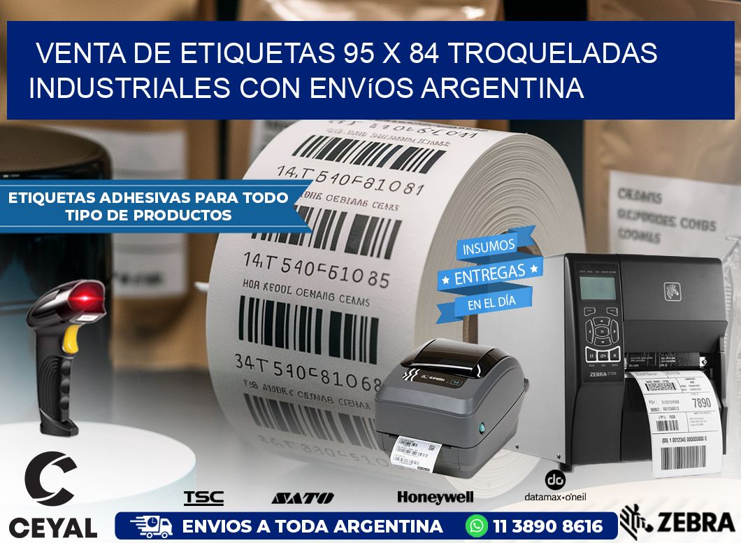 Venta de etiquetas 95 x 84 troqueladas industriales con envíos Argentina
