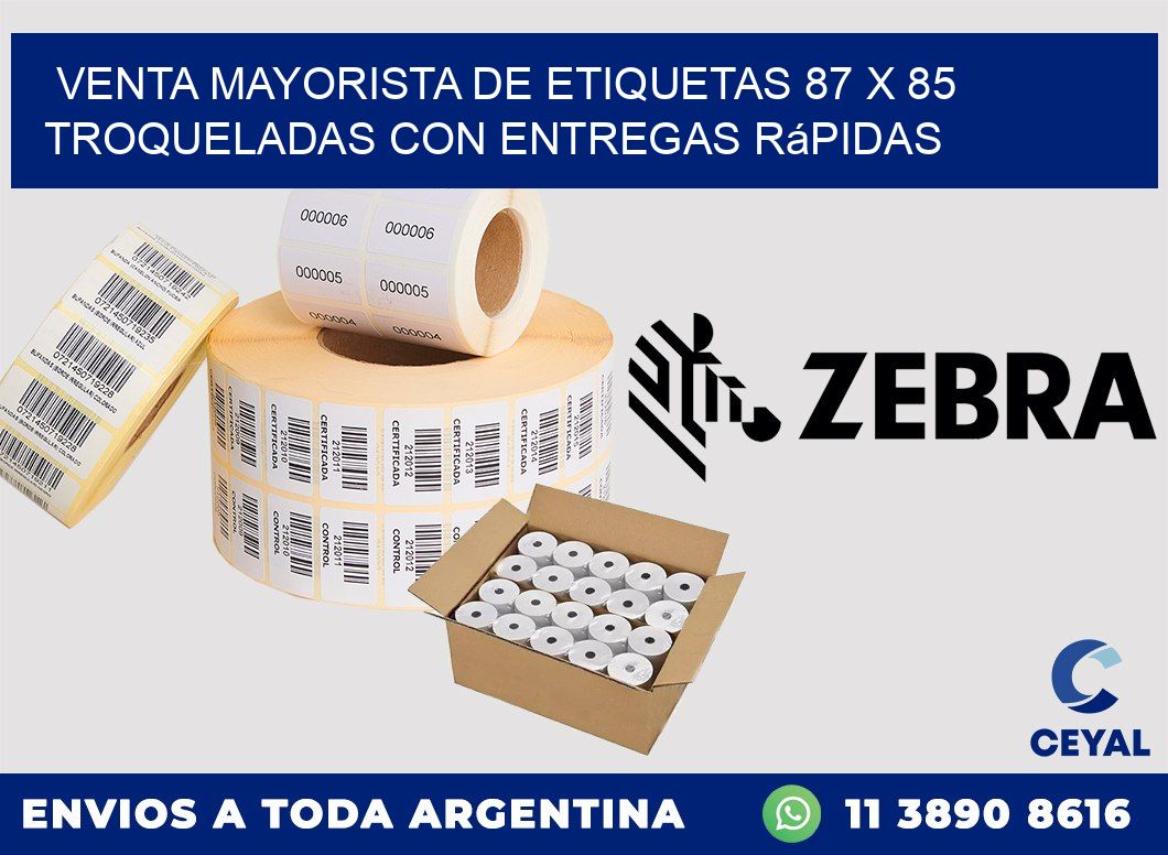 Venta mayorista de etiquetas 87 x 85 troqueladas con entregas rápidas