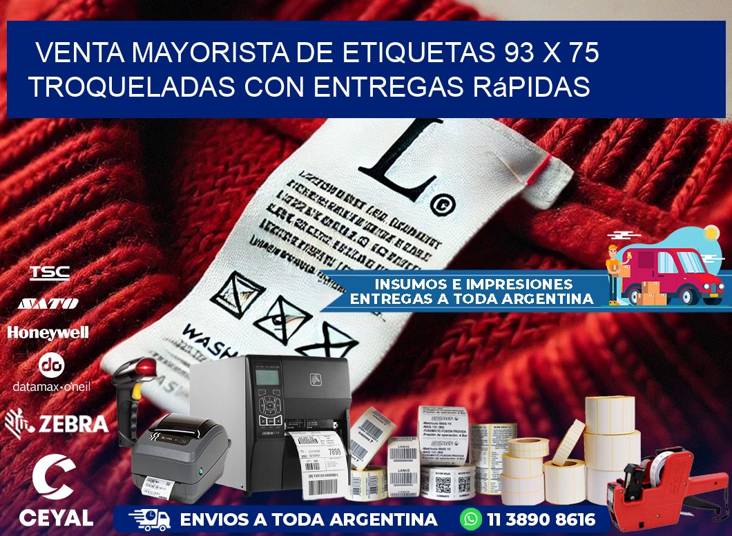 Venta mayorista de etiquetas 93 x 75 troqueladas con entregas rápidas