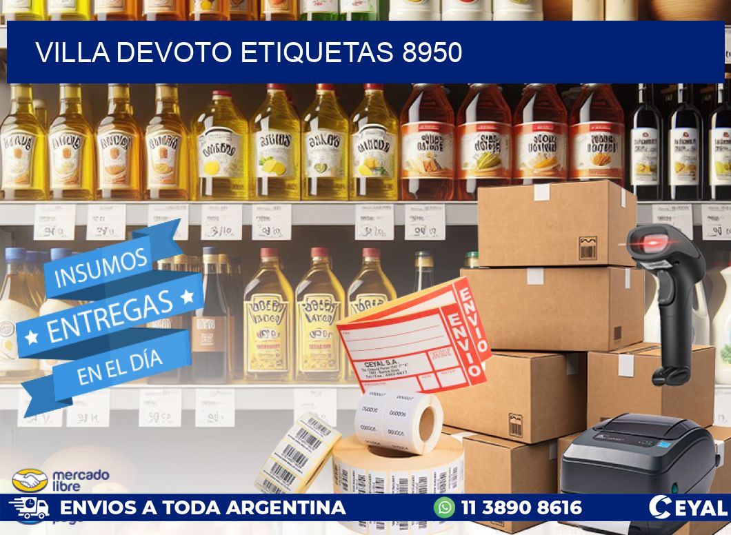 Villa Devoto etiquetas 8950