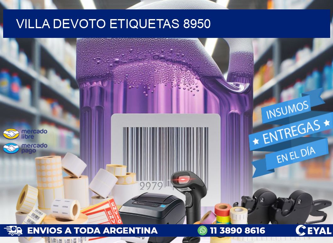 Villa Devoto etiquetas 8950
