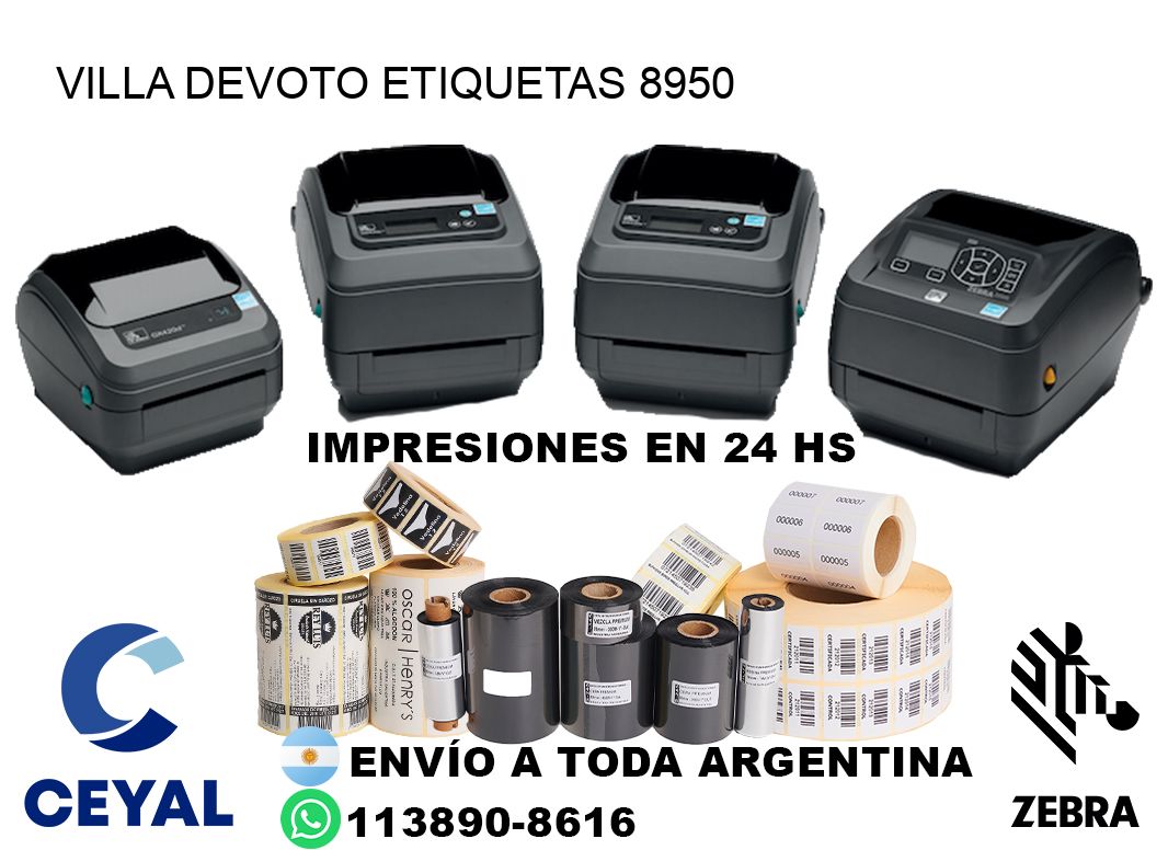 Villa Devoto etiquetas 8950