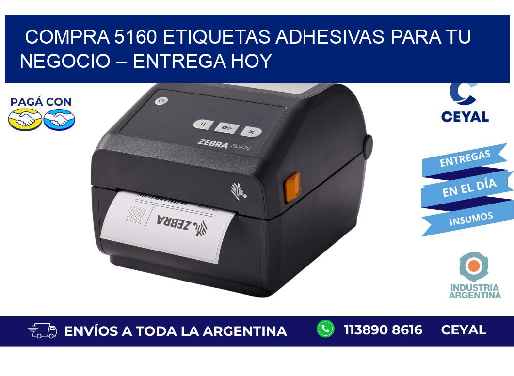 compra 5160 Etiquetas Adhesivas para Tu Negocio – Entrega Hoy