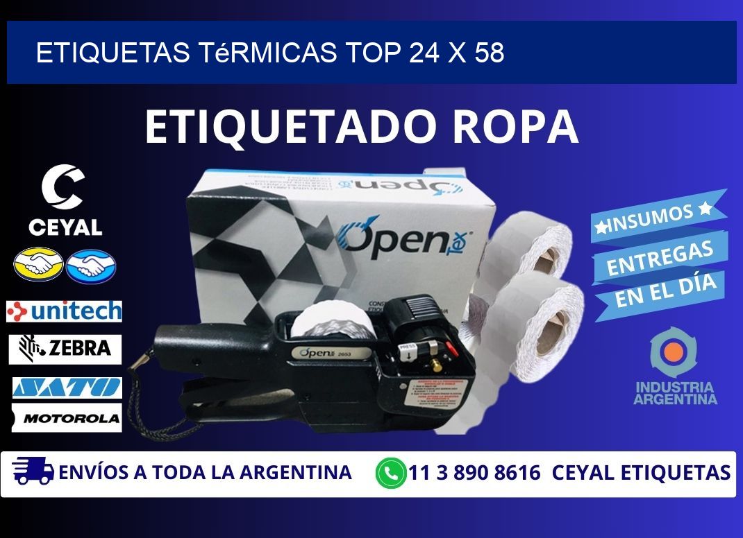 etiquetas Térmicas top 24 x 58
