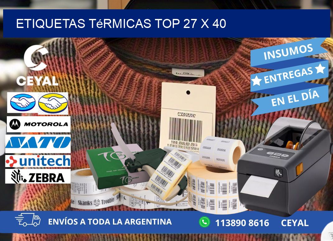 etiquetas Térmicas top 27 x 40