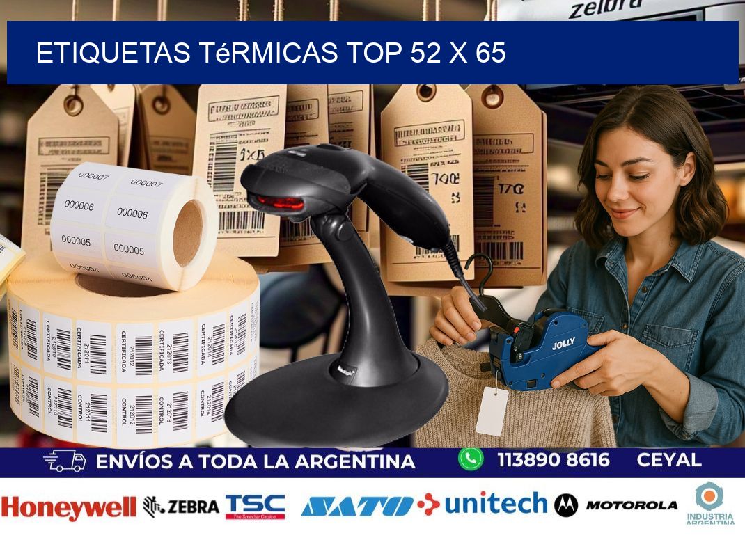 etiquetas Térmicas top 52 x 65