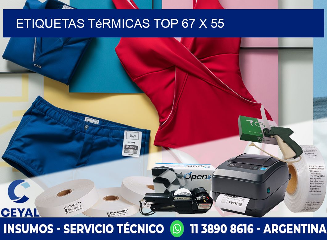 etiquetas Térmicas top 67 x 55