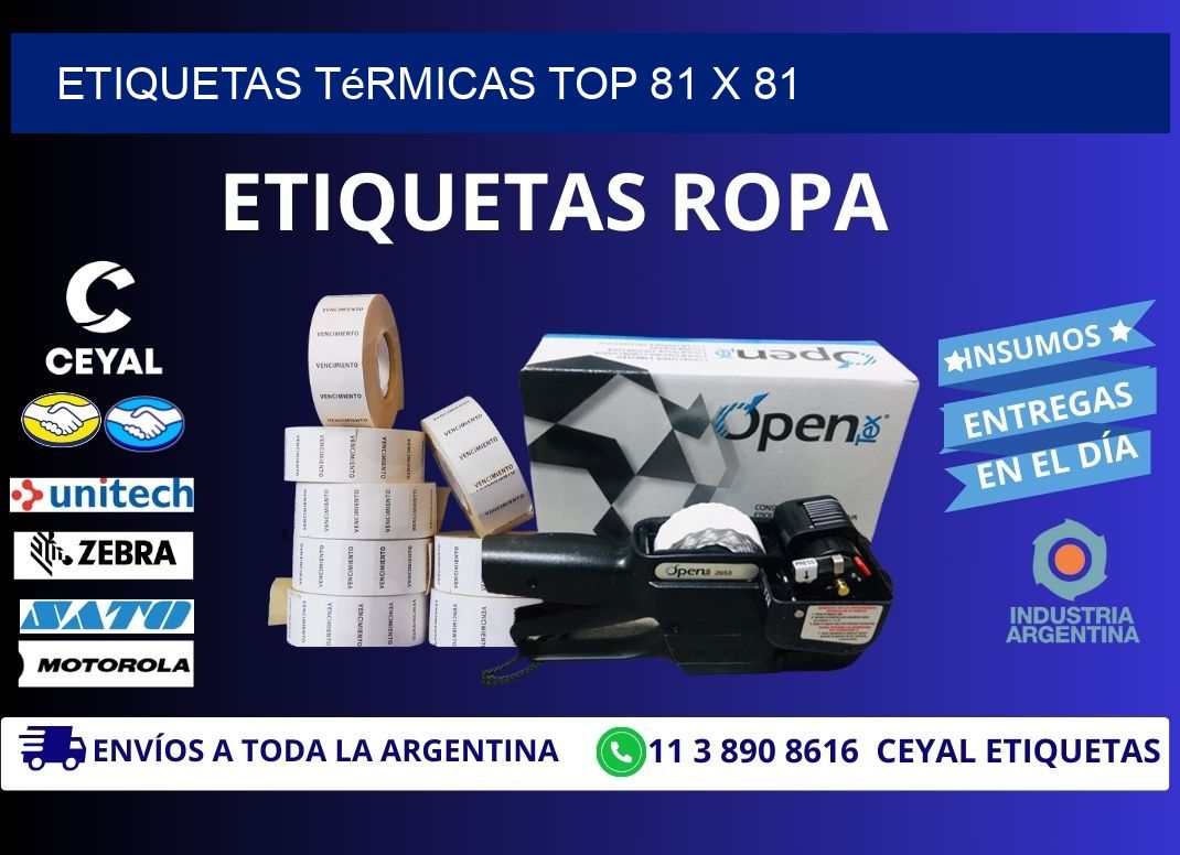 etiquetas Térmicas top 81 x 81