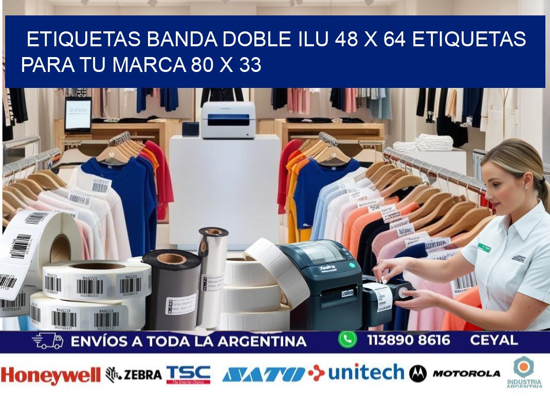 etiquetas banda doble ilu 48 x 64 etiquetas para tu marca 80 x 33