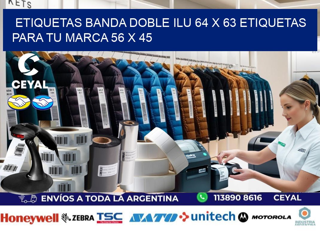 etiquetas banda doble ilu 64 x 63 etiquetas para tu marca 56 x 45