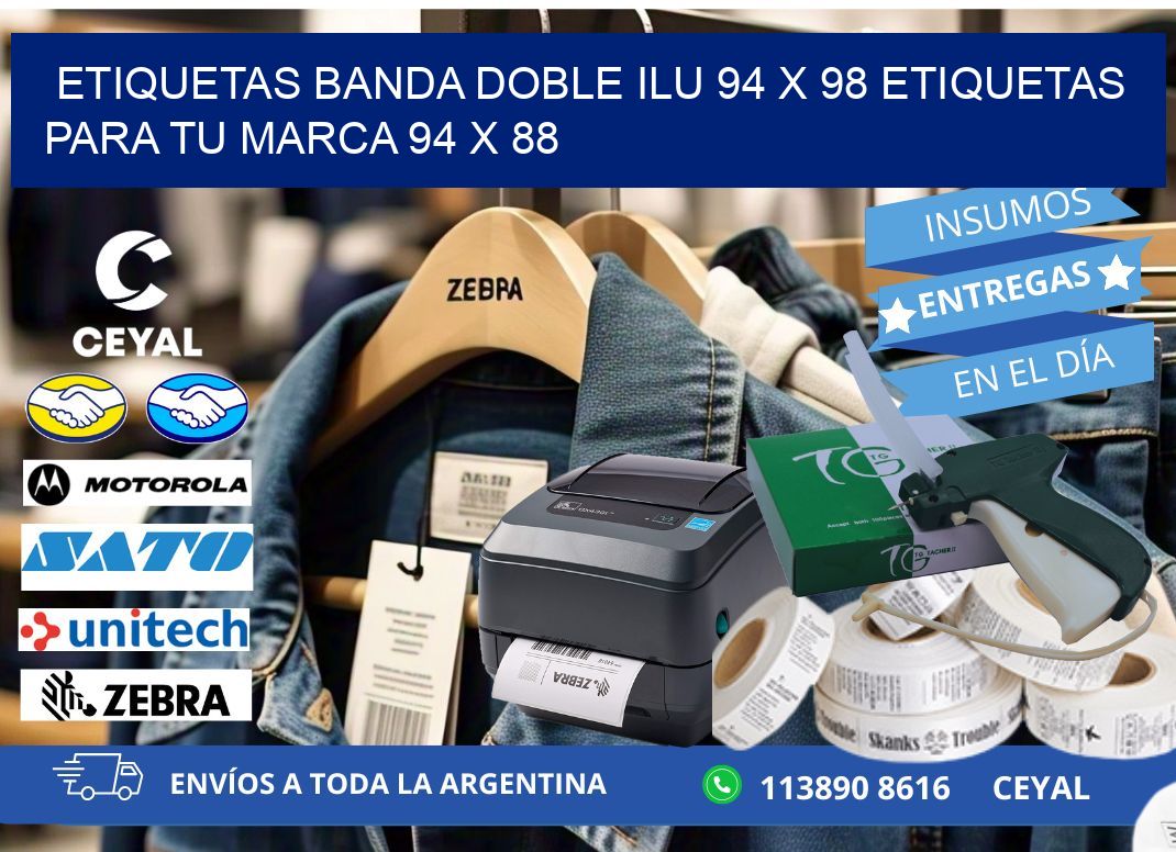 etiquetas banda doble ilu 94 x 98 etiquetas para tu marca 94 x 88