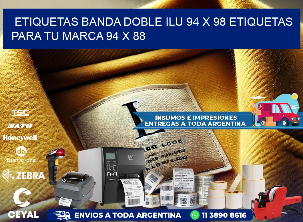 etiquetas banda doble ilu 94 x 98 etiquetas para tu marca 94 x 88