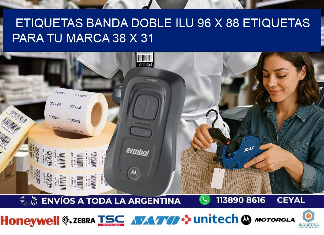 etiquetas banda doble ilu 96 x 88 etiquetas para tu marca 38 x 31