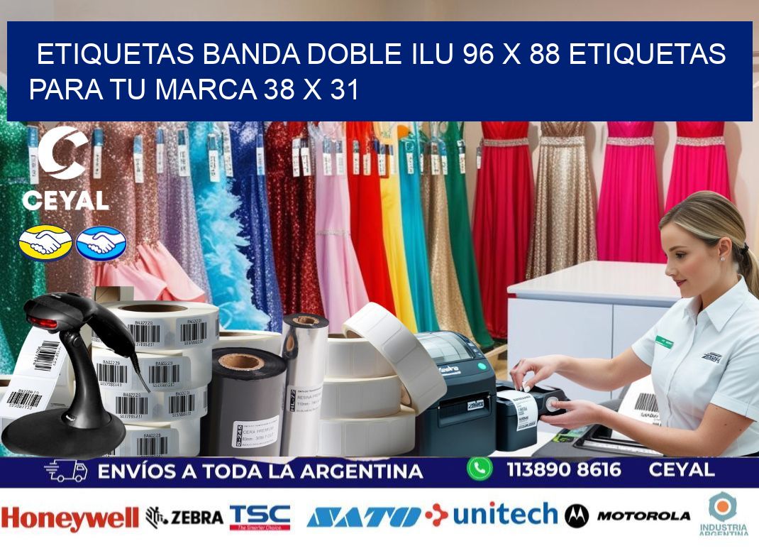 etiquetas banda doble ilu 96 x 88 etiquetas para tu marca 38 x 31
