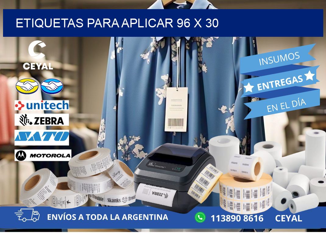 etiquetas para aplicar 96 x 30