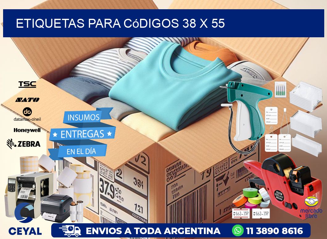 etiquetas para códigos 38 x 55