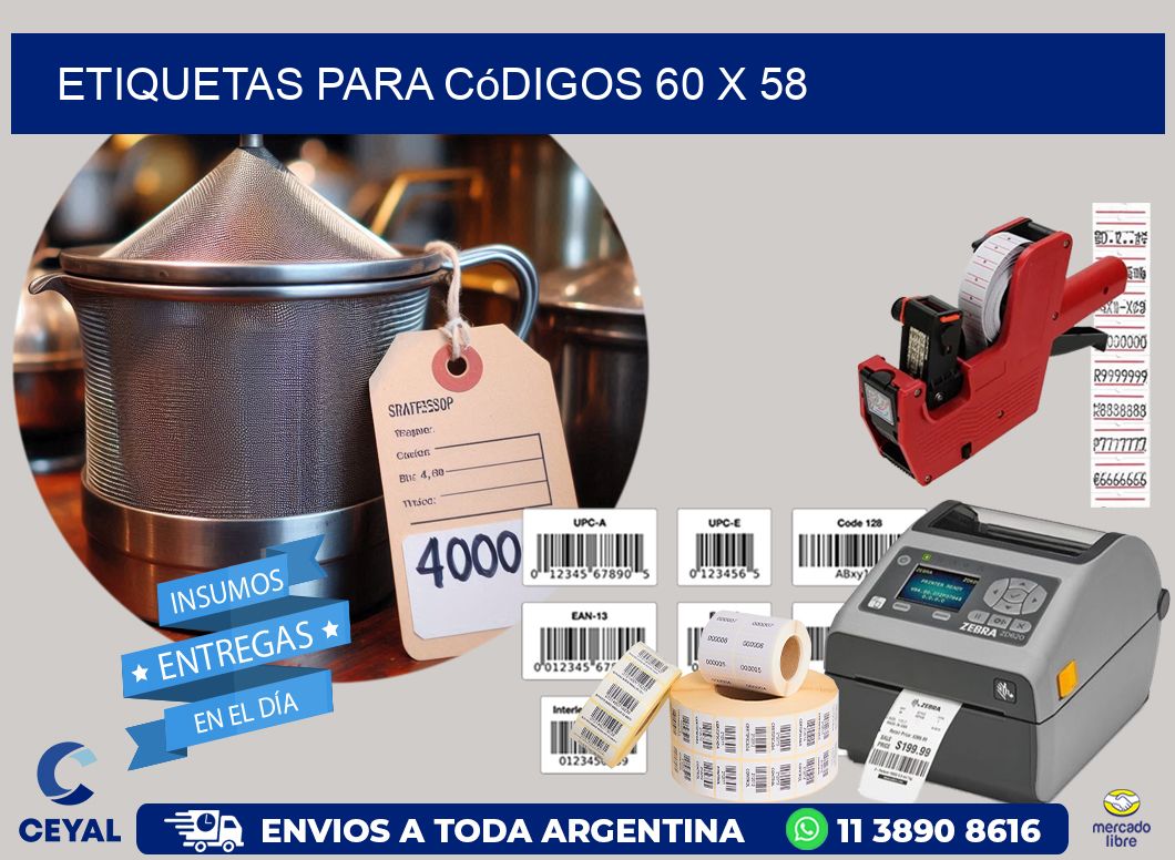 etiquetas para códigos 60 x 58
