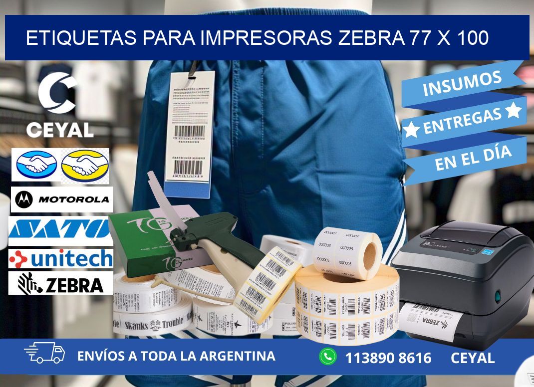 etiquetas para impresoras zebra 77 x 100