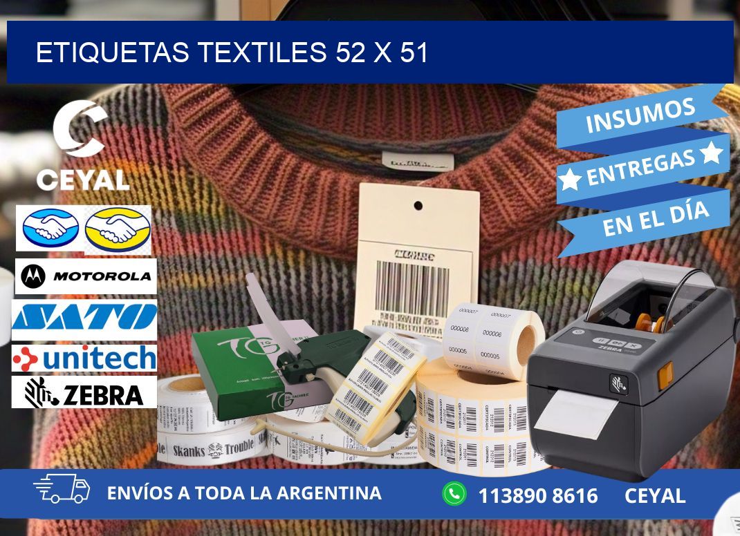 etiquetas textiles 52 x 51