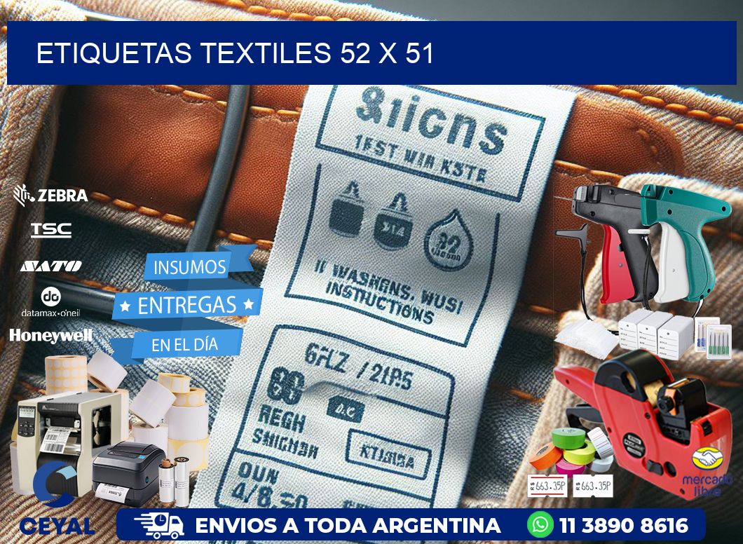 etiquetas textiles 52 x 51