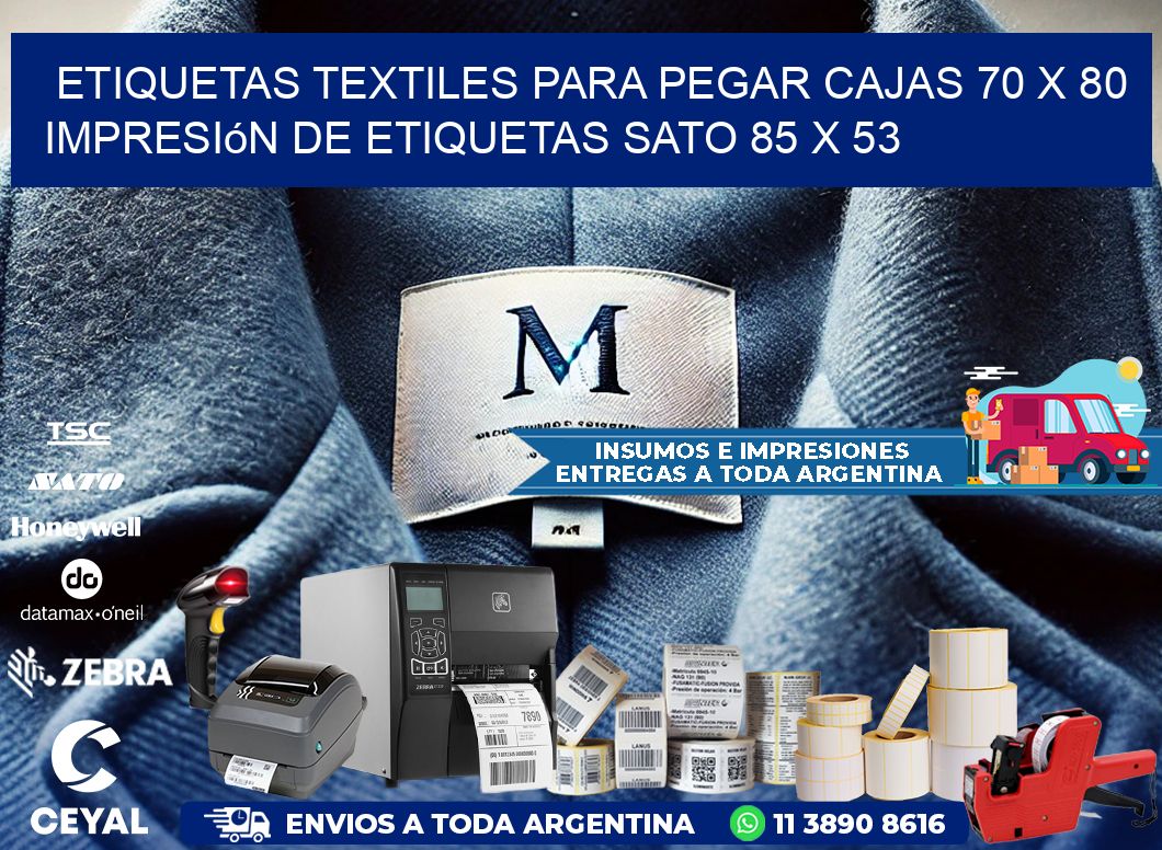 etiquetas textiles para pegar cajas 70 x 80 impresión de etiquetas sato 85 x 53