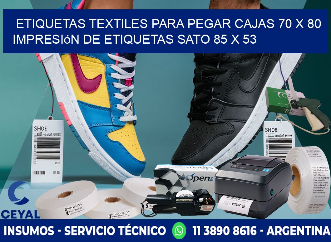 etiquetas textiles para pegar cajas 70 x 80 impresión de etiquetas sato 85 x 53