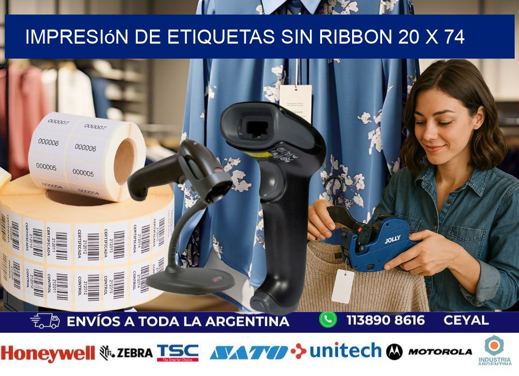 impresión de etiquetas sin ribbon 20 x 74