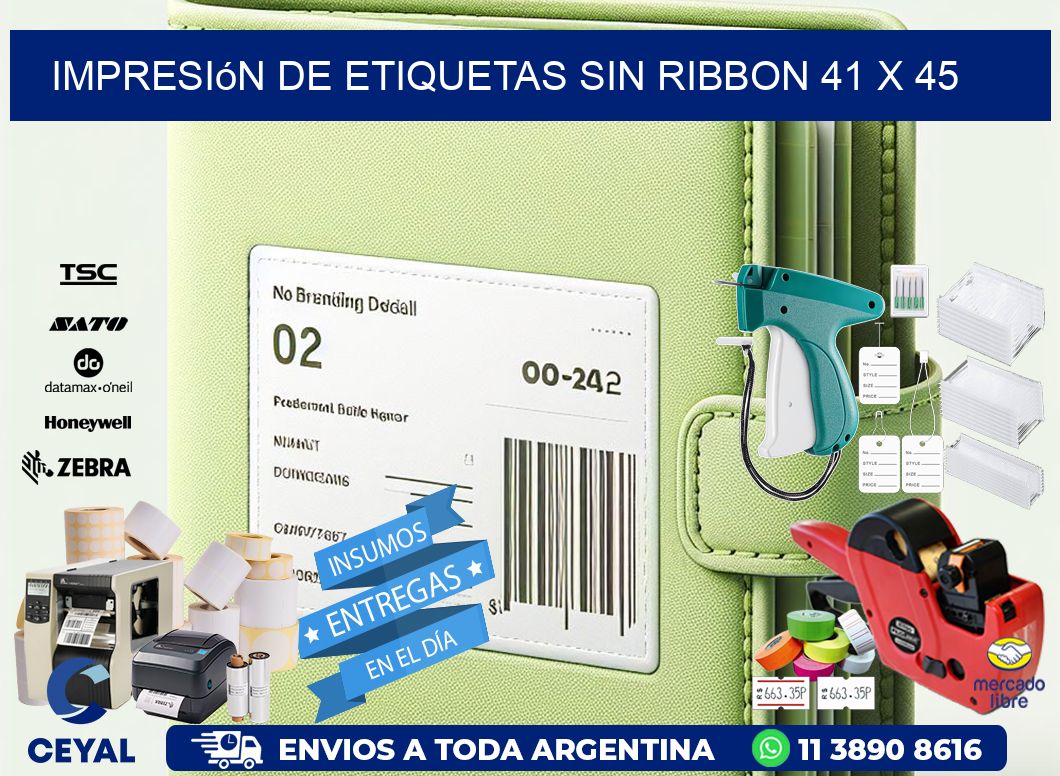 impresión de etiquetas sin ribbon 41 x 45