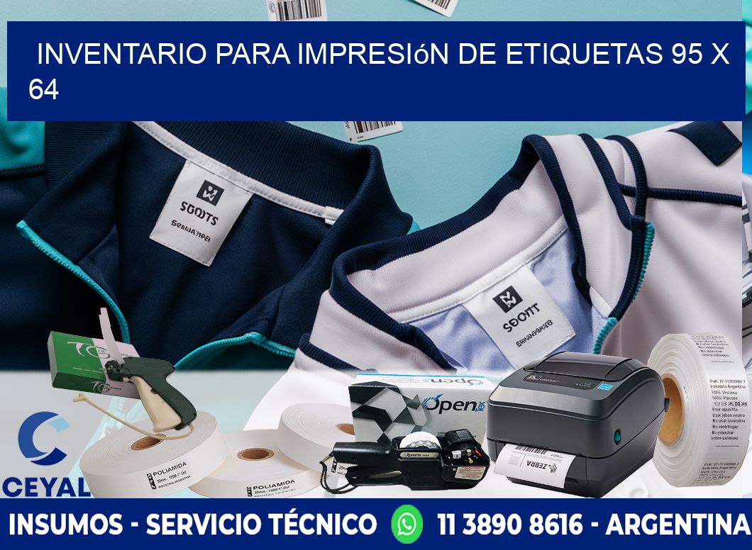 inventario para impresión de etiquetas 95 x 64
