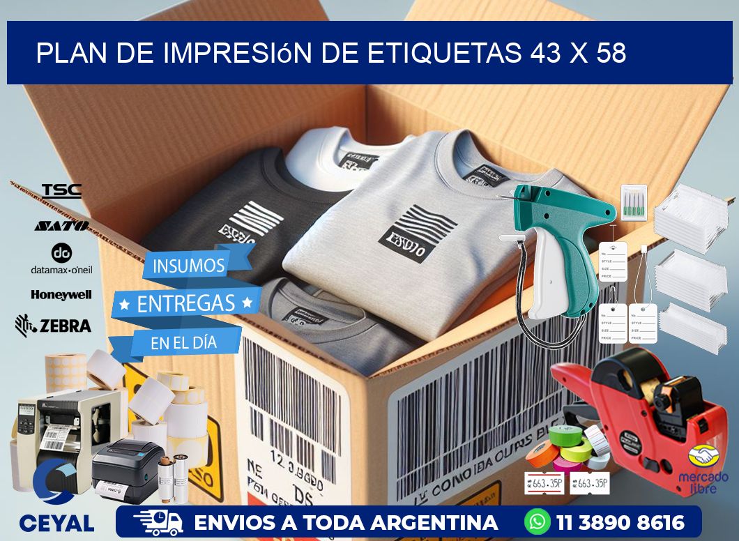 plan de impresión de etiquetas 43 x 58
