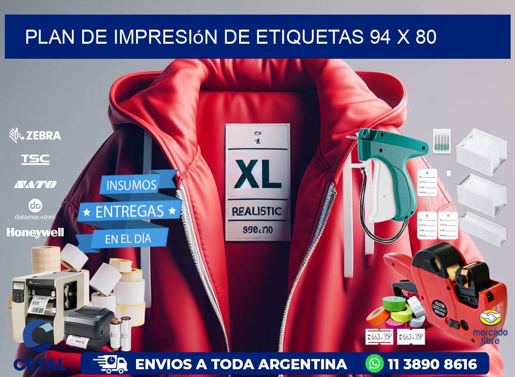 plan de impresión de etiquetas 94 x 80