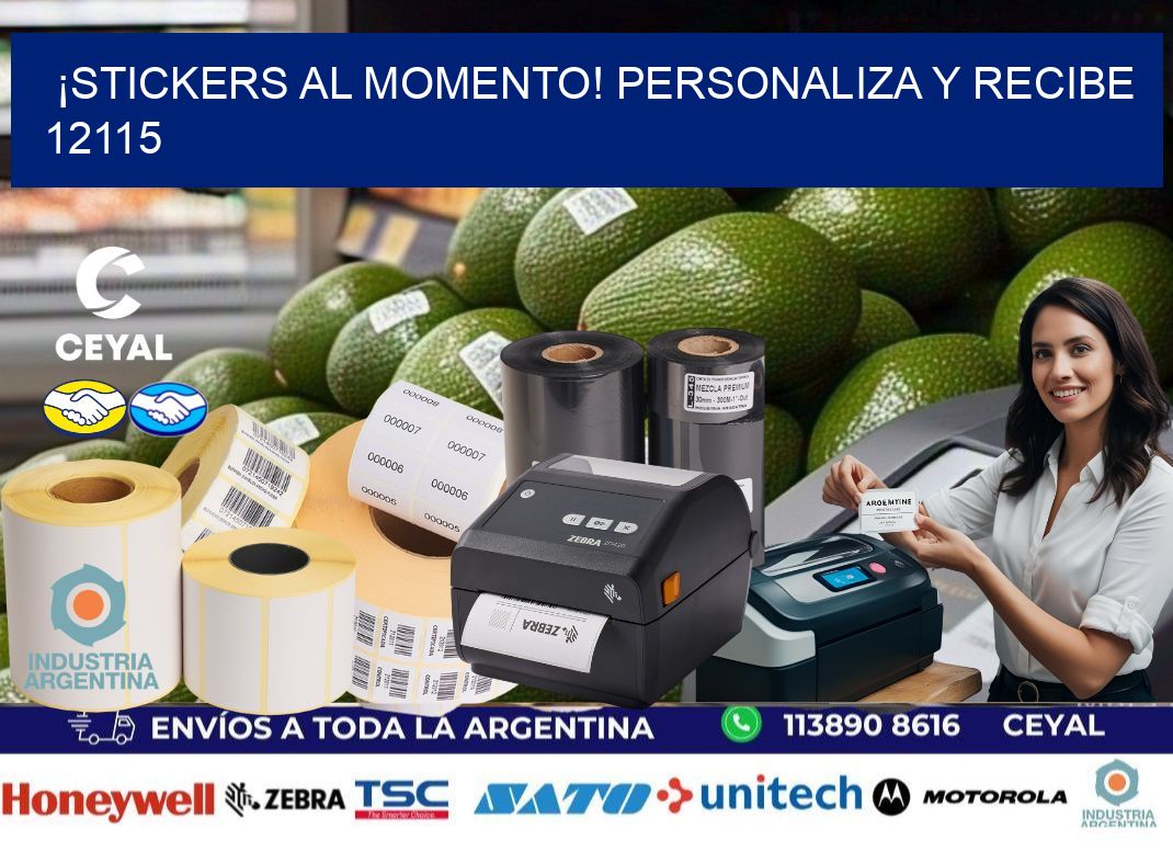 ¡Stickers al Momento! Personaliza y Recibe 12115