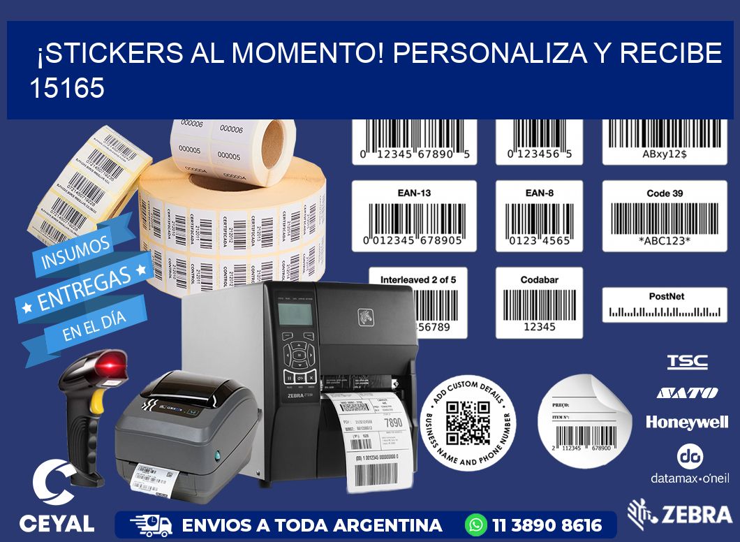 ¡Stickers al Momento! Personaliza y Recibe 15165