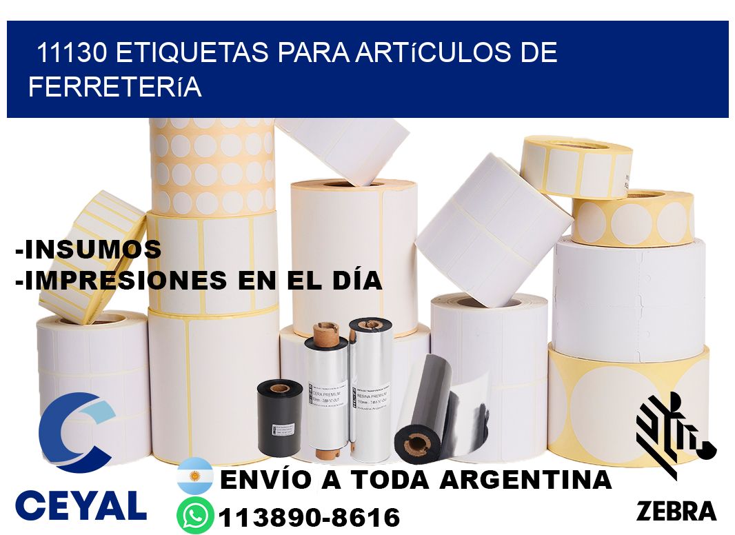 11130 Etiquetas para artículos de ferretería
