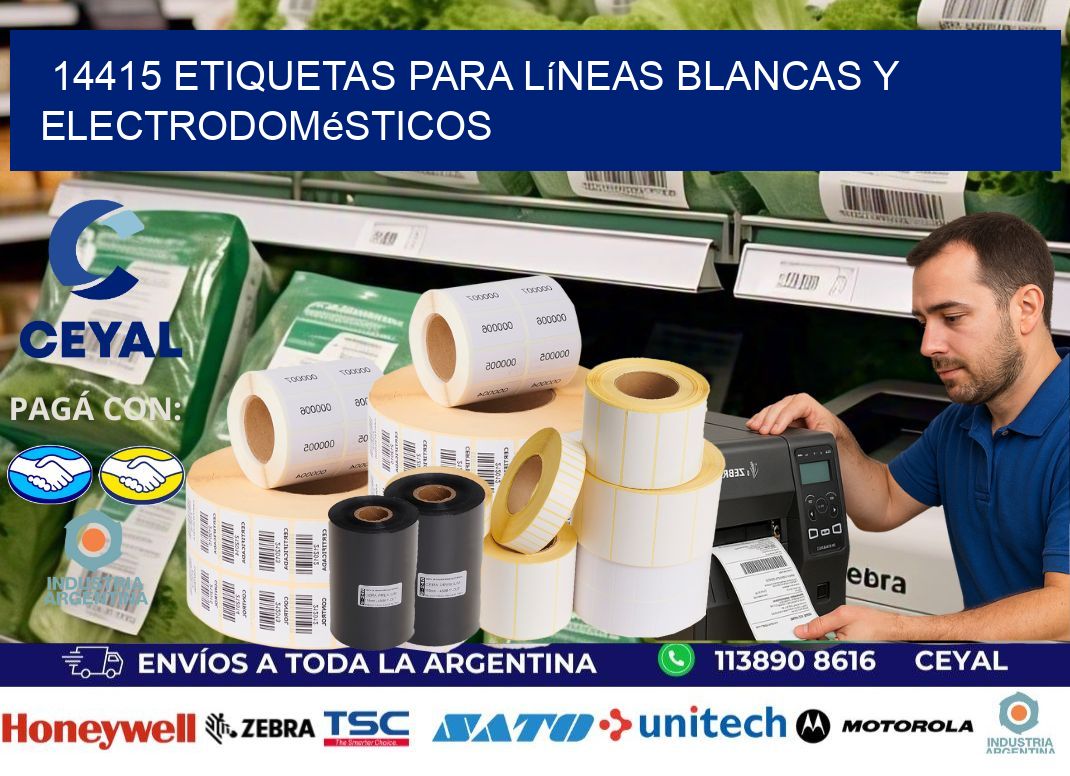 14415 Etiquetas para líneas blancas y electrodomésticos