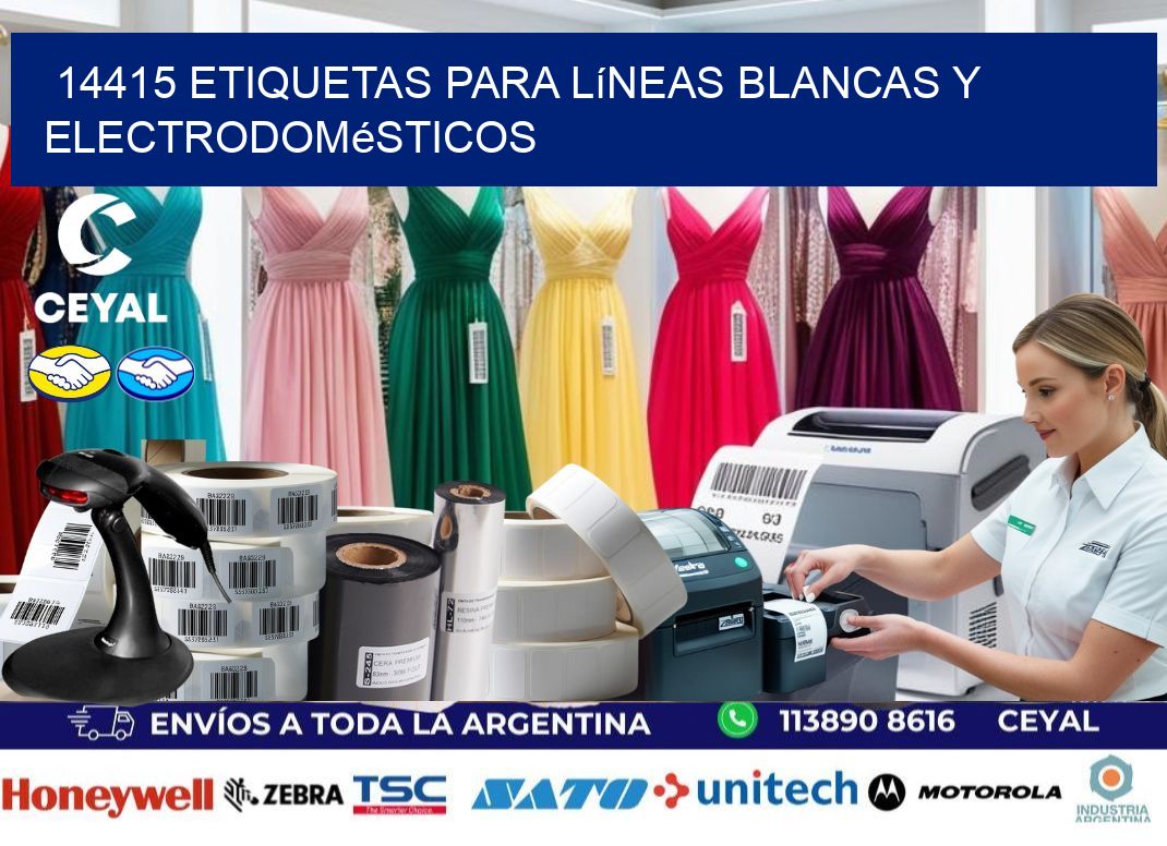 14415 Etiquetas para líneas blancas y electrodomésticos