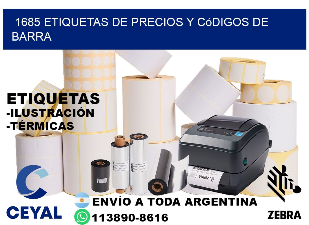 1685 Etiquetas de precios y códigos de barra
